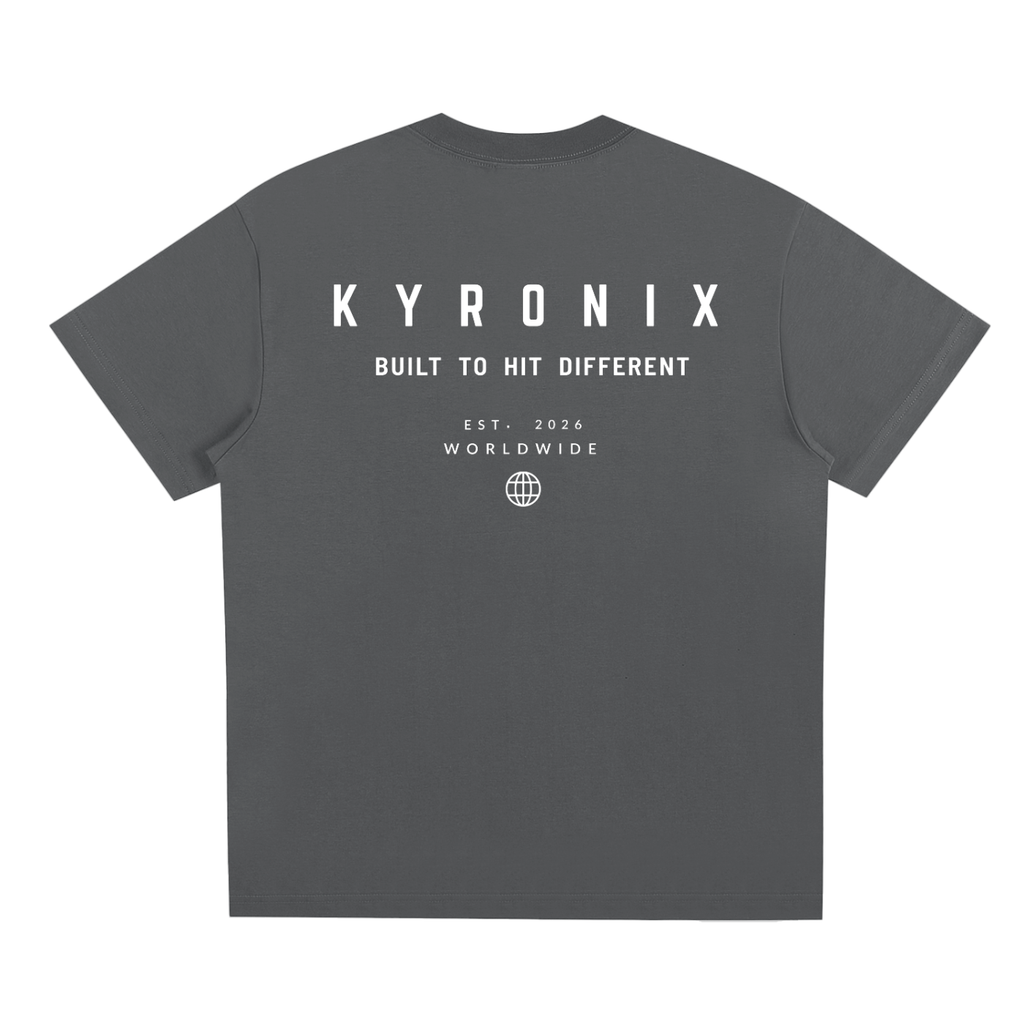KYRONIX Void Tee dark gray shirt back logo