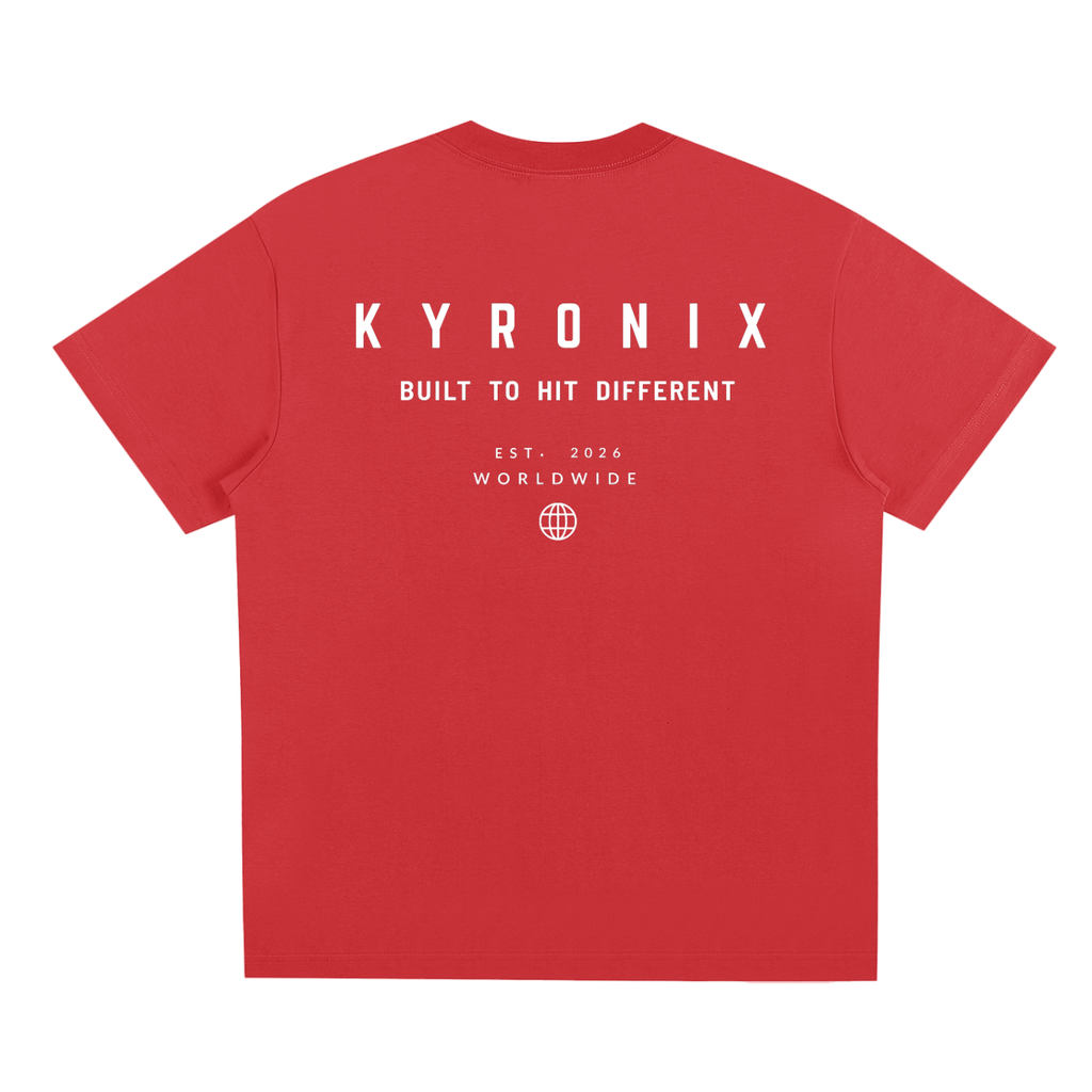 KYRONIX Void Tee red shirt back logo