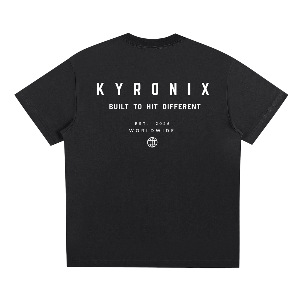 KYRONIX Void Tee black shirt back logo