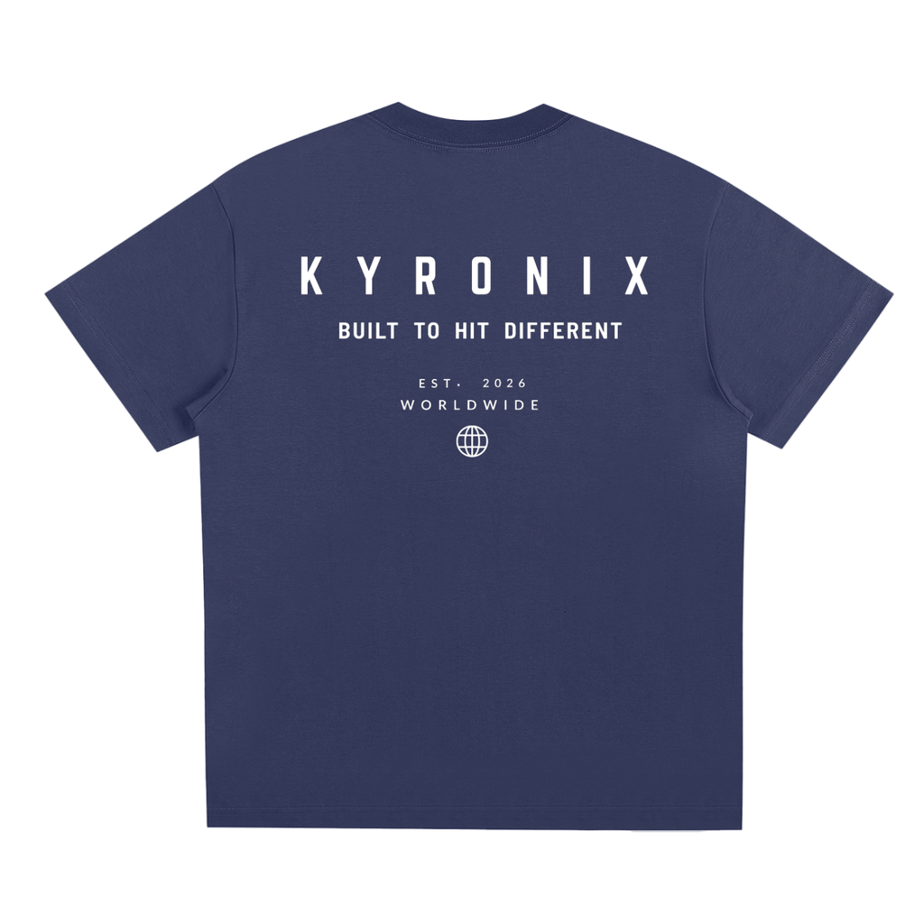 KYRONIX Void Tee blue shirt back logo