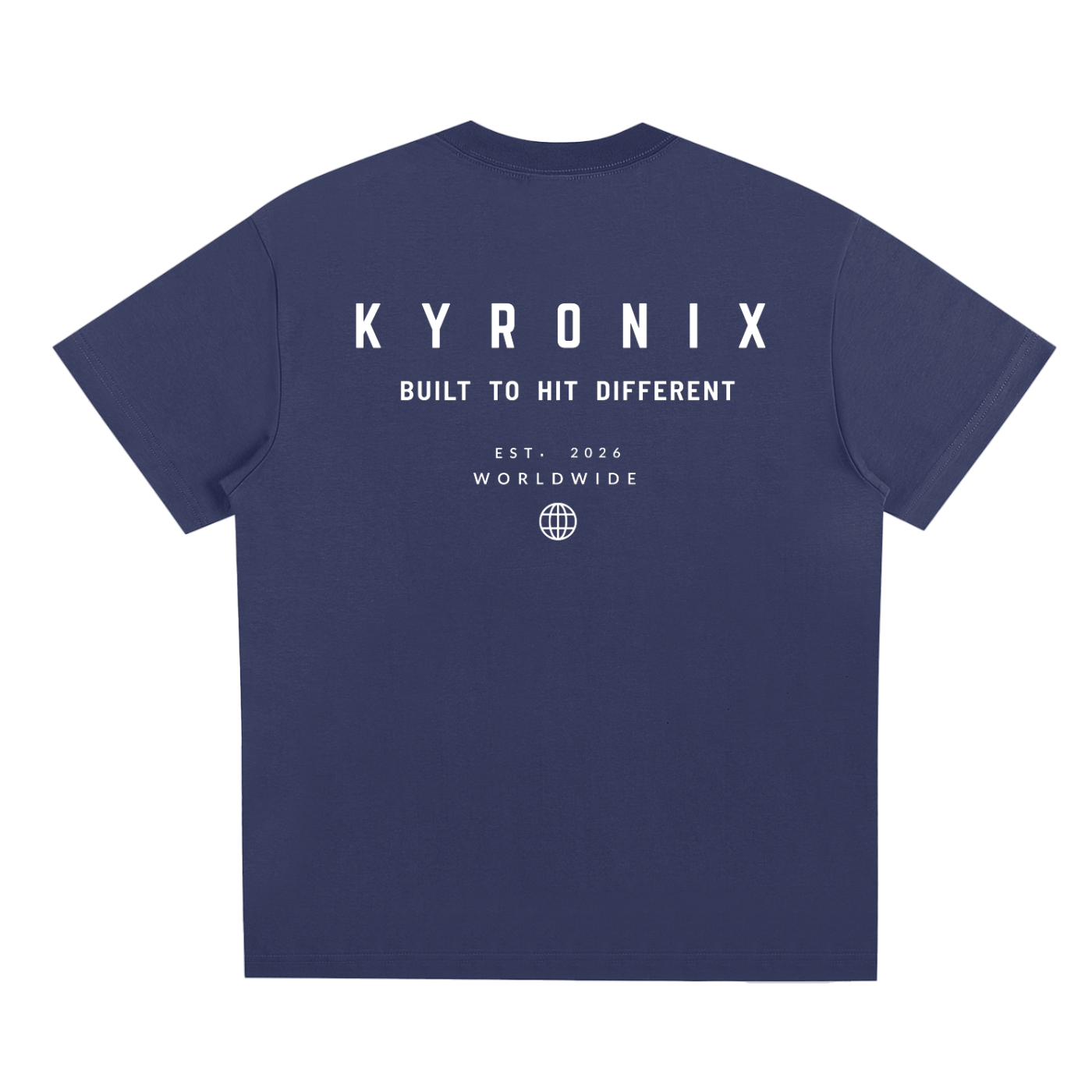 KYRONIX Void Tee blue shirt back logo